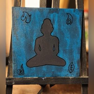 6x6 canvas panel Buddha/4 elements